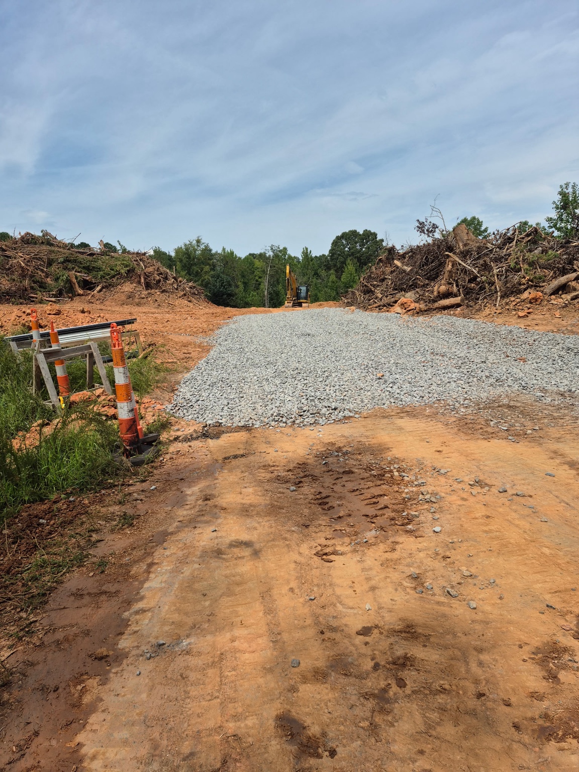 Macon Land and Site Development project photography: grading, excavation, clearing and construction site preparation