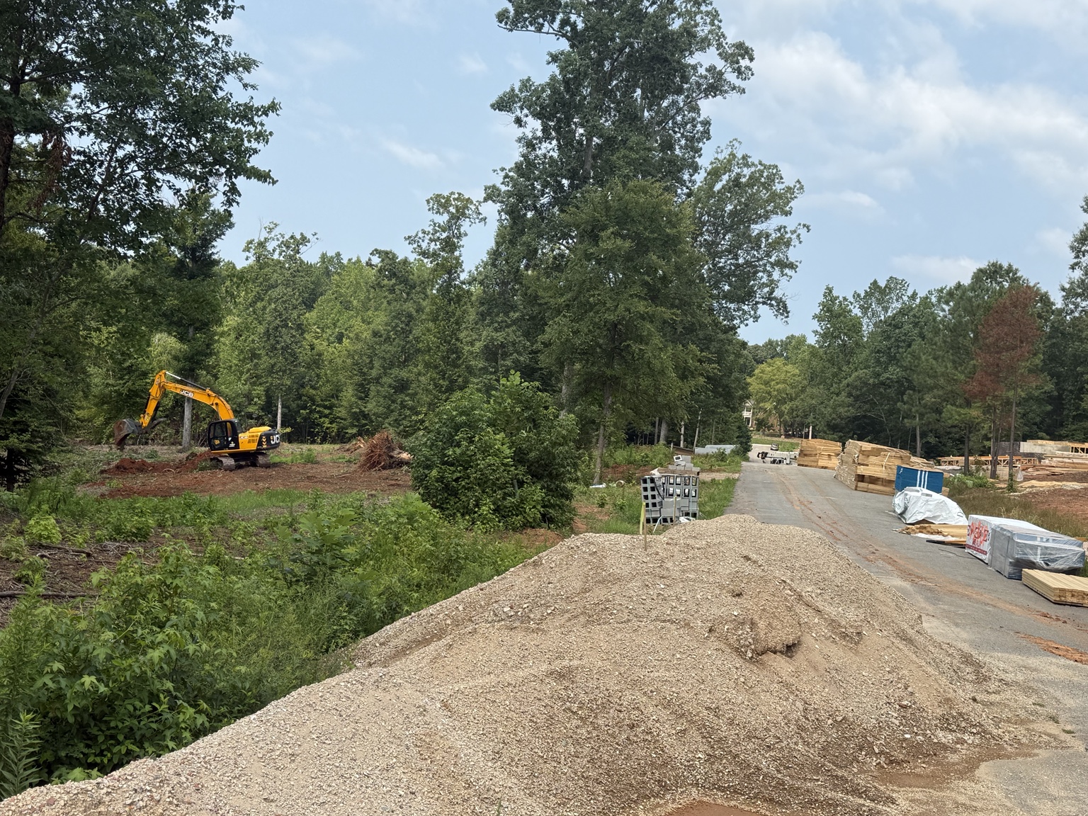 Macon Land and Site Development project photography: grading, excavation, clearing and construction site preparation