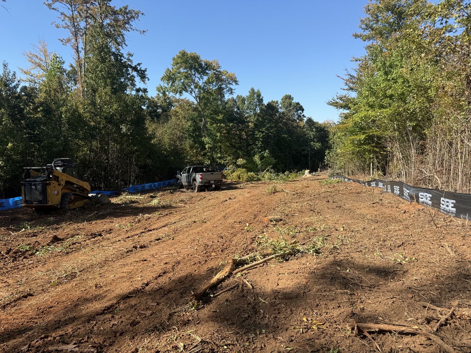 Macon Land and Site Development project photography: grading, excavation, clearing and construction site preparation
